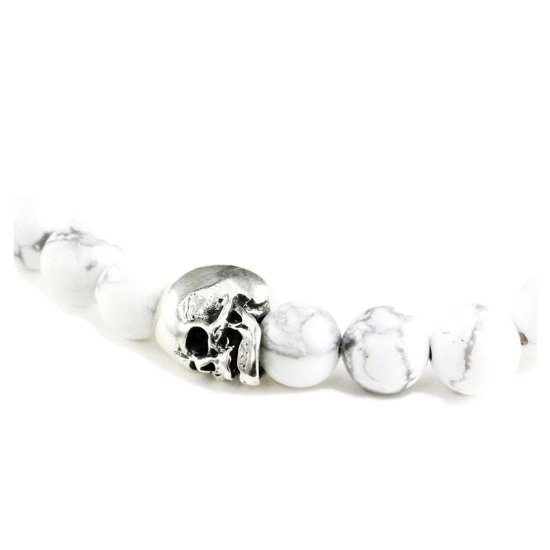 White Skull Bead Bracelet